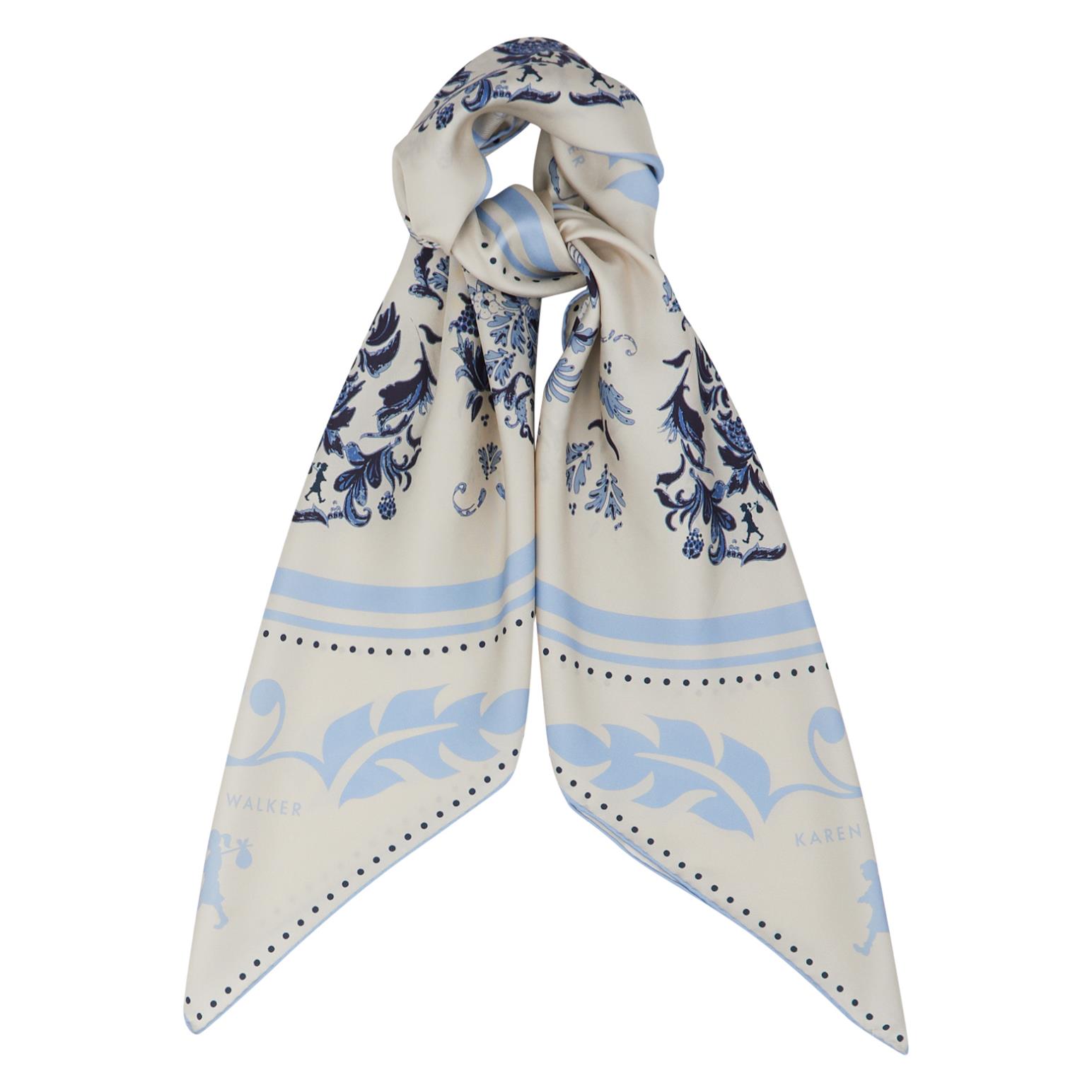 Karen Walker Porcelain Plate Classic Silk Scarf